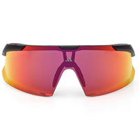 Adidas Unisex Sunglasses - Matte Black Acetate Shield Half Rim Frame | SP0106 0002L ,