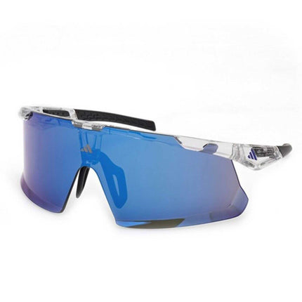 Adidas Unisex Sunglasses - Crystal Acetate Shield Shape Half Rim Frame | SP0106 0026X ,