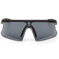 Adidas Unisex Sunglasses - Matte Black Plastic Shield Half Rim Frame | SP0107 0002A ,