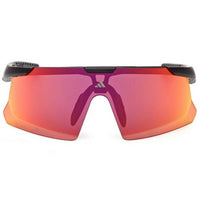 Adidas Unisex Sunglasses - Matte Black Plastic Shield Half Rim Frame | SP0107 0002L ,