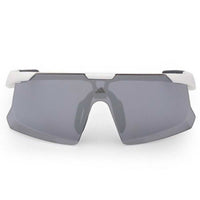 Adidas Unisex Sunglasses - White Plastic Shield Shape Half Rim Frame | SP0107 0021C ,