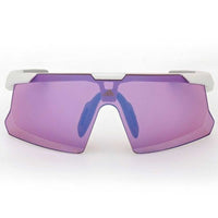 Adidas Unisex Sunglasses - White Plastic Shield Shape Half Rim Frame | SP0107 0021Z ,