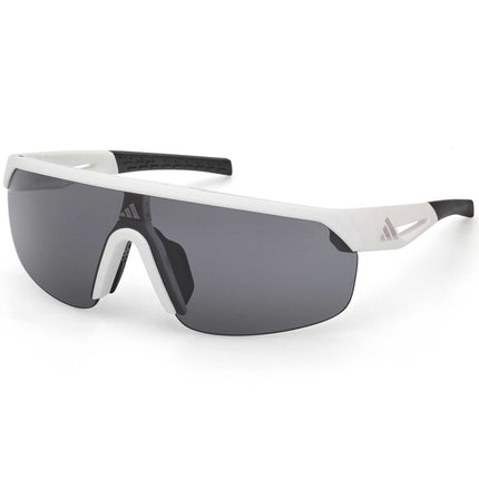 Adidas Women's Sunglasses - White Plastic Shield Shape Half Rim Frame | SP0109 0021A ,