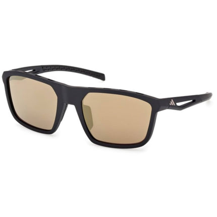 Adidas Unisex Sunglasses - Matte Black Acetate Rectangular Shape Frame | SP0111 5702G ,