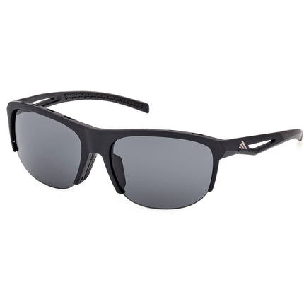 Adidas Unisex Sunglasses - Matte Black Acetate Rectangular Shape Frame | SP0112 6602A ,