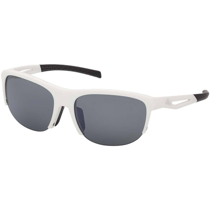 Adidas Unisex Sunglasses - White Acetate Rectangular Half Rim Frame | SP0112 6621D ,