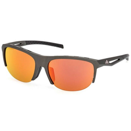 Adidas Unisex Sunglasses - Matte Dark Green Acetate Rectangular Frame | SP0112 6697L ,