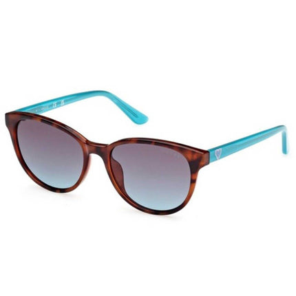 Guess Girl's Sunglasses - Blonde Havana Acetate Cat Eye Full Rim Frame | GU00126 4953W ,