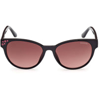 Guess Girl's Sunglasses - Shiny Black Acetate Cat Eye Full Rim Frame | GU00128 4901F ,