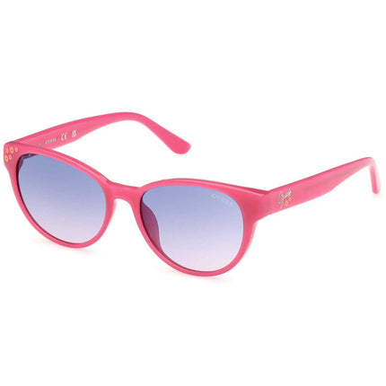 Guess Girl's Sunglasses - Shiny Pink Acetate Cat Eye Full Rim Frame | GU00128 4972Z ,
