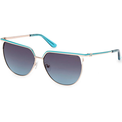 Guess Women's Sunglasses - Blue/Other Metal Cat Eye Full Rim Frame | GU00132 5892W ,