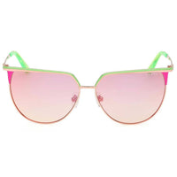 Guess Women's Sunglasses - Light Green/Other Metal Cat Eye Shape Frame | GU00132 5895U ,