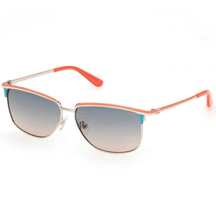 Guess Women's Sunglasses - Pink/Other Metal Rectangular Full Rim Frame | GU00133 5674P ,