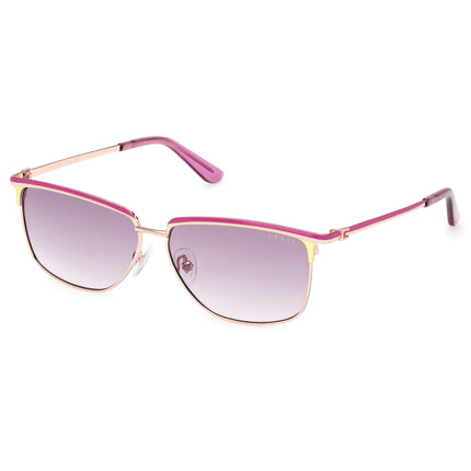 Guess Women's Sunglasses - Violet/Other Metal Rectangular Shape Frame | GU00133 5683Z ,