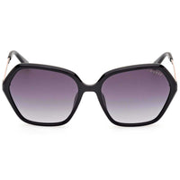 Guess Women's Sunglasses - Shiny Black Acetate Geometric Shape Frame | GU00134 5501B ,