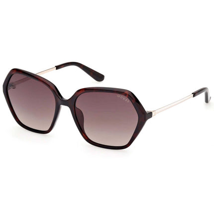 Guess Women's Sunglasses - Dark Havana Acetate Geometric Shape Frame | GU00134 5552F ,