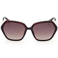 Guess Women's Sunglasses - Dark Havana Acetate Geometric Shape Frame | GU00134 5552F ,