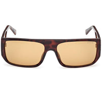 Guess Unisex Sunglasses - Dark Havana Plastic Rectangular Shape Frame | GU00136 6052E ,