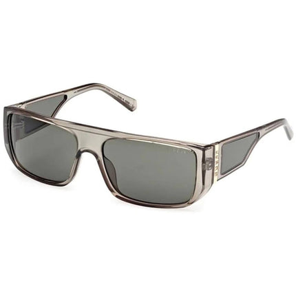 Guess Unisex Sunglasses - Shiny Light Green Plastic Rectangular Frame | GU00136 6093N ,