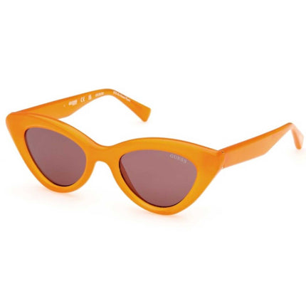 Guess Unisex Sunglasses - Orange/Other Plastic Cat Eye Full Rim Frame | GU00137 5044E ,