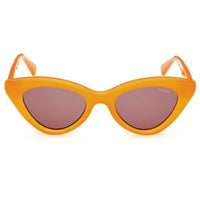 Guess Unisex Sunglasses - Orange/Other Plastic Cat Eye Full Rim Frame | GU00137 5044E ,