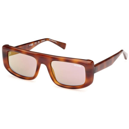 Guess Unisex Sunglasses - Blonde Havana Injected Plastic Rectangular | GU00138 5353C ,