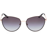 Guess Women's Sunglasses - Matte Black Metal Aviator Full Rim Frame | GU00148 6002B ,