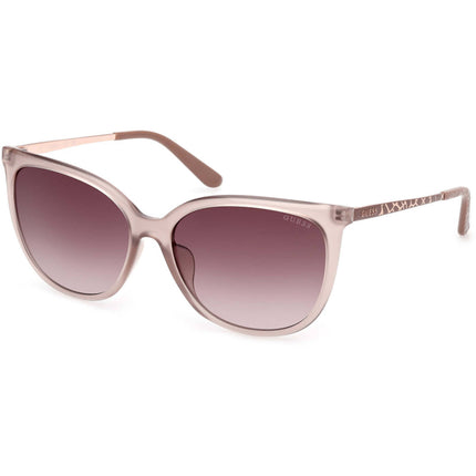 Guess Women's Sunglasses - Shiny Beige Injected Plastic Cat Eye | GU00150 H 5957F ,