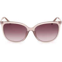Guess Women's Sunglasses - Shiny Beige Injected Plastic Cat Eye | GU00150 H 5957F ,