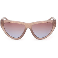Guess Women's Sunglasses - Shiny Beige Plastic Cat Eye Full Rim Frame | GU00151 5757F ,