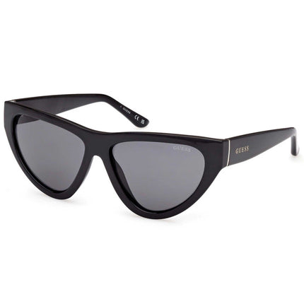 Guess Women's Sunglasses - Shiny Black Acetate Cat Eye Full Rim Frame | GU00152 5701A ,
