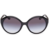 Guess Women's Sunglasses - Shiny Black Acetate Round Full Rim Frame | GU00155 5701B ,