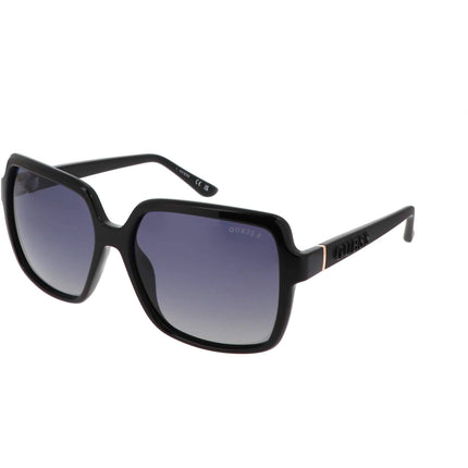 Guess Women's Sunglasses - Shiny Black Acetate Square Full Rim Frame | GU00157 5701D ,