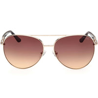 Guess Women's Sunglasses - Gold/Other Metal Pilot Shape Full Rim Frame | GU00158 6133F ,