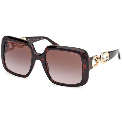 Guess Women's Sunglasses - Dark Havana Acetate Square Full Rim Frame | GU00161 5652F ,