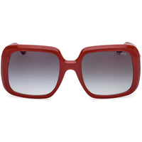 Guess Women's Sunglasses - Shiny Red Acetate Square Full Rim Frame | GU00161 5666B ,
