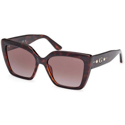 Guess Women's Sunglasses - Dark Havana Acetate Butterfly Shape Frame | GU00162 5552F ,