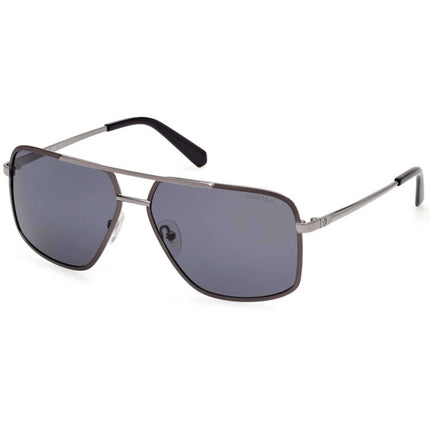Guess Men's Sunglasses - Matte Gunmetal Metal Aviator Full Rim Frame | GU00167 6009D ,