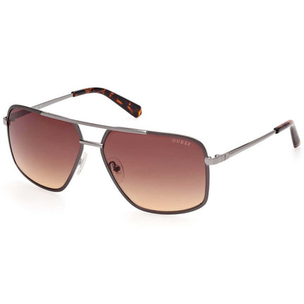 Guess Men's Sunglasses - Matte Gunmetal Metal Aviator Full Rim Frame | GU00167 6009F ,