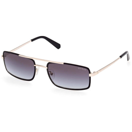 Guess Men's Sunglasses - Matte Black Metal Rectangular Full Rim Frame | GU00168 5802B ,