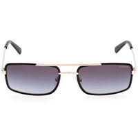 Guess Men's Sunglasses - Matte Black Metal Rectangular Full Rim Frame | GU00168 5802B ,