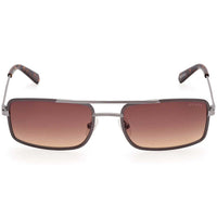 Guess Men's Sunglasses - Matte Gunmetal Metal Rectangular Shape Frame | GU00168 5809F ,