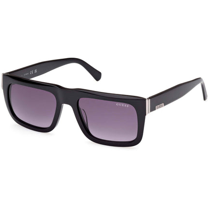 Guess Men's Sunglasses - Shiny Black Acetate Rectangular Shape Frame | GU00171 5401B ,