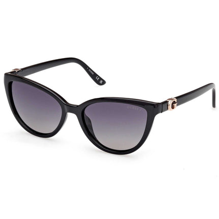 Guess Women's Sunglasses - Shiny Black Injected Plastic Cat Eye Frame | GU00189 5501D ,