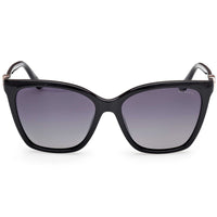 Guess Women's Sunglasses - Shiny Black Acetate Cat Eye Full Rim Frame | GU00191 5601D ,