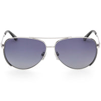 Guess Women's Sunglasses - Shiny Light Nickeltin Metal Aviator Frame | GU00193 5810D ,