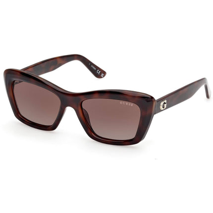Guess Women's Sunglasses - Dark Havana Plastic Cat Eye Full Rim Frame | GU00195 5252F ,
