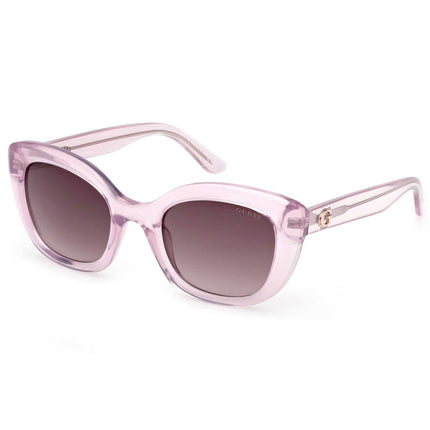 Guess Women's Sunglasses - Shiny Lilac Plastic Cat Eye Full Rim Frame | GU00196 5178F ,