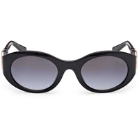 Guess Women's Sunglasses - Shiny Black Plastic Oval Full Rim Frame | GU00198 H 5301B ,