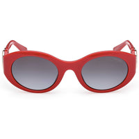 Guess Women's Sunglasses - Shiny Red Plastic Oval Full Rim Frame | GU00198 H 5366B ,